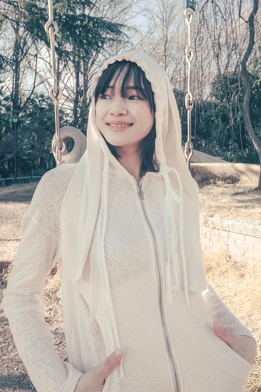 Togging hoodie zip-up (Beige)