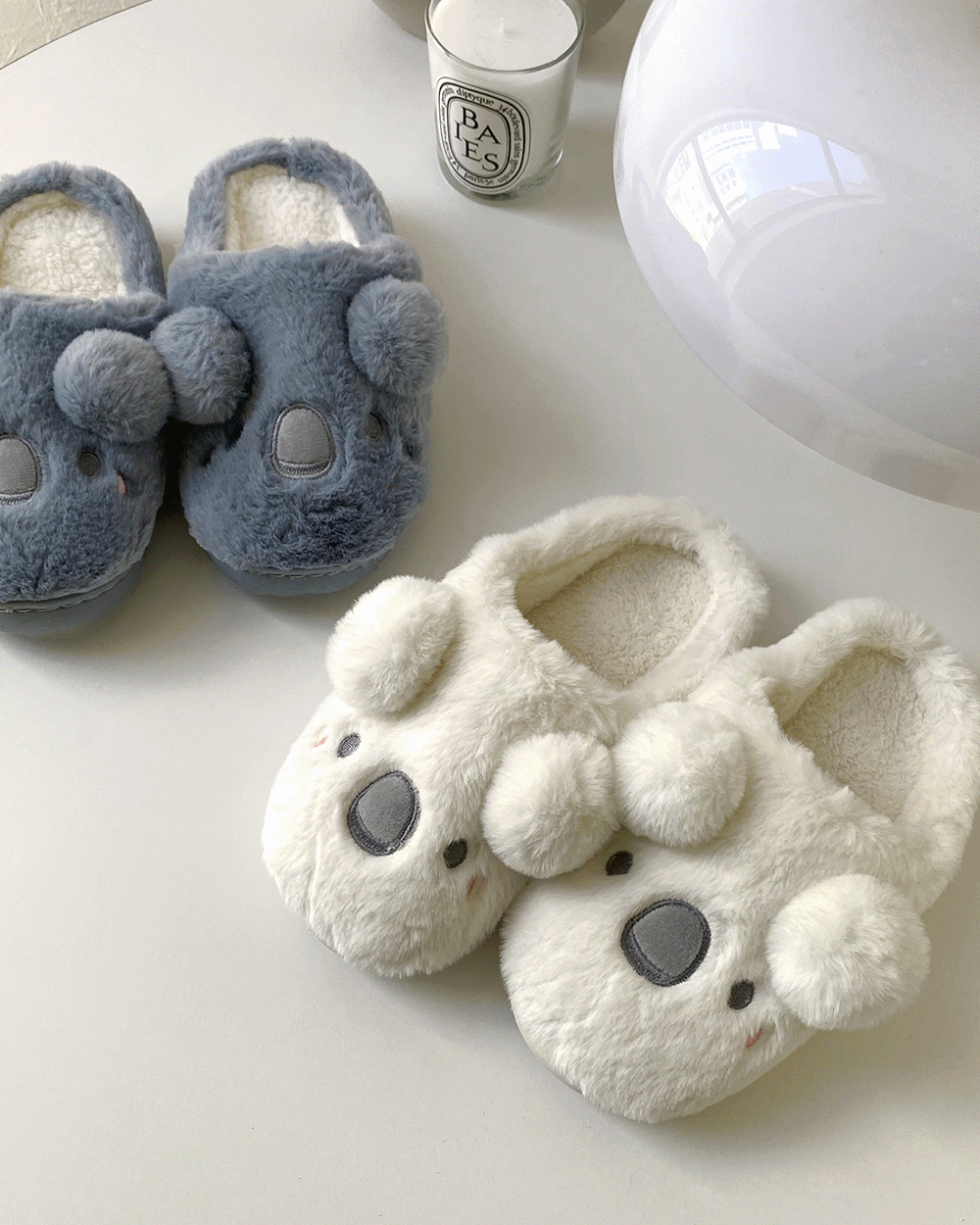 [1+1할인] 아라 코알라 털 슬리퍼 학교 실내화 사무실화 거실화 신발