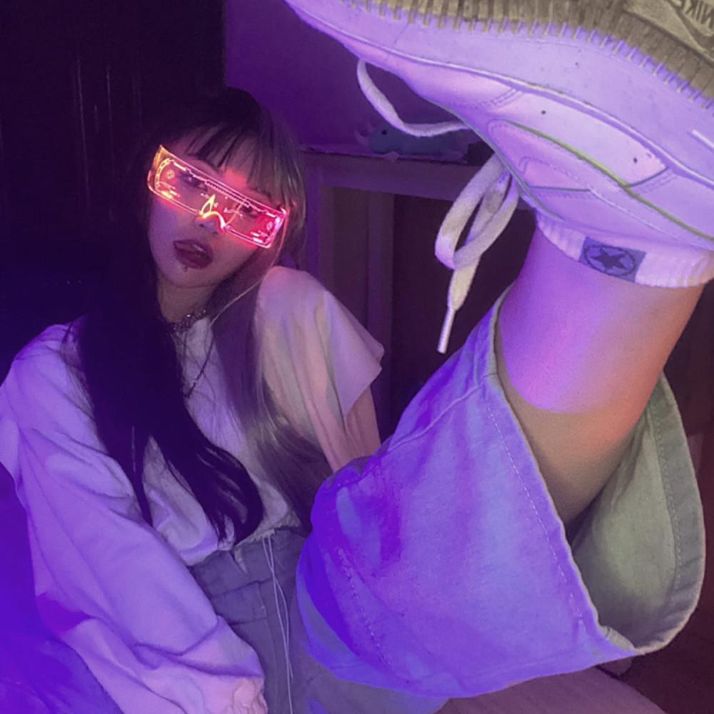 (고급형) 주다사고글 LED 할로윈 안경 클럽 파티소품 졸업사진컨셉 대학축제 POP