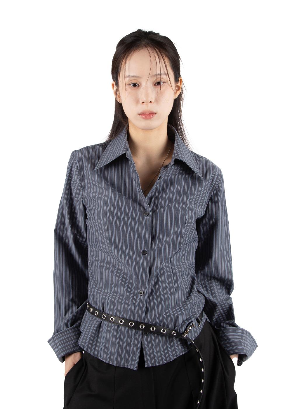 릿킴 WIDE CUFFS STRIPE SHIRT