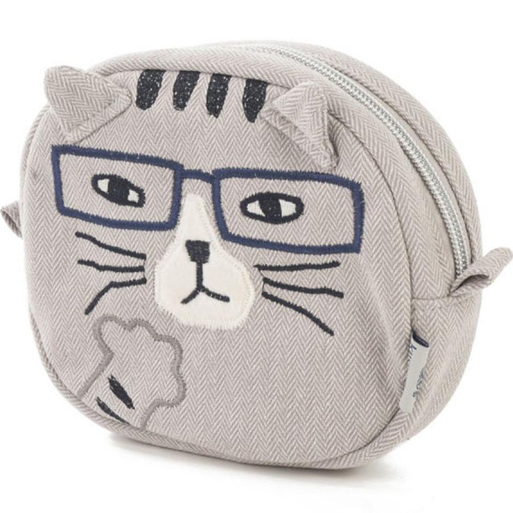 일본 쿠스구루 귀여운 고양이 지퍼 파우치 가방속 이너백 파우치