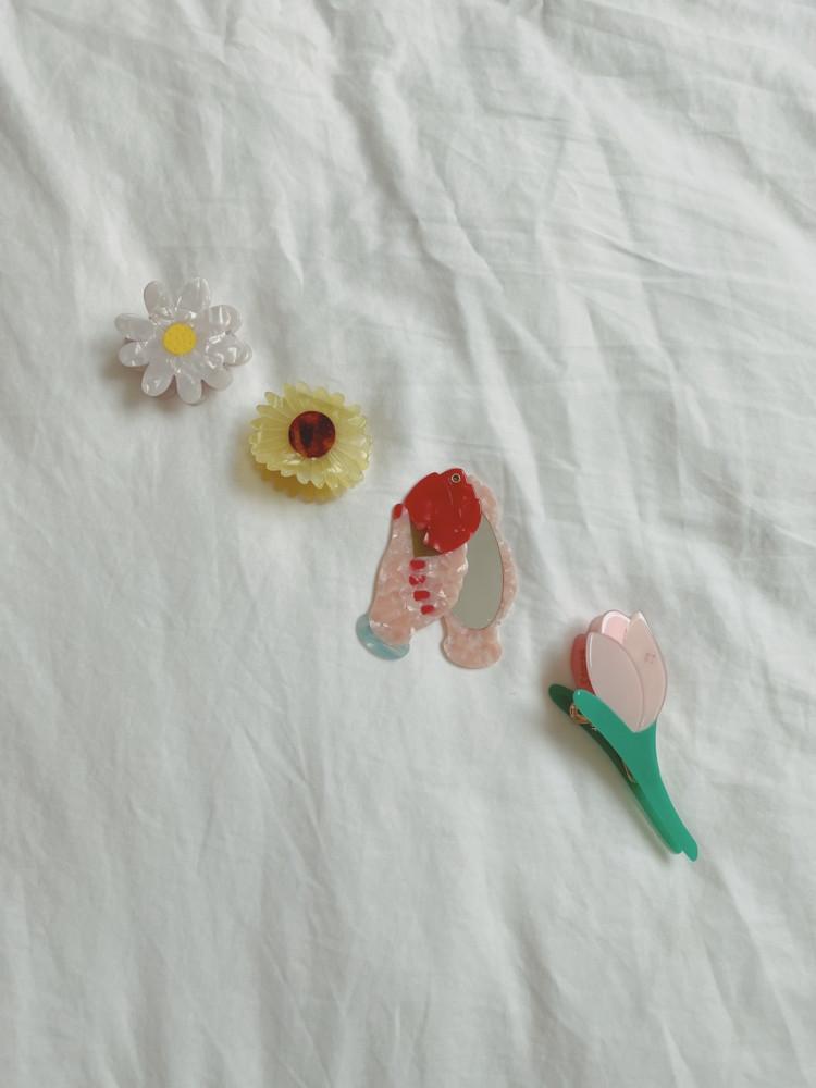 [그레이맨션] 제니 헤어핀 Coucou Suzette 쿠쿠수제뜨  플라워 컬렉션 튤립 데이지 해바라기