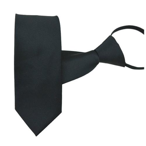 자동/지퍼넥타이- 예장 블랙 슬림 7cm