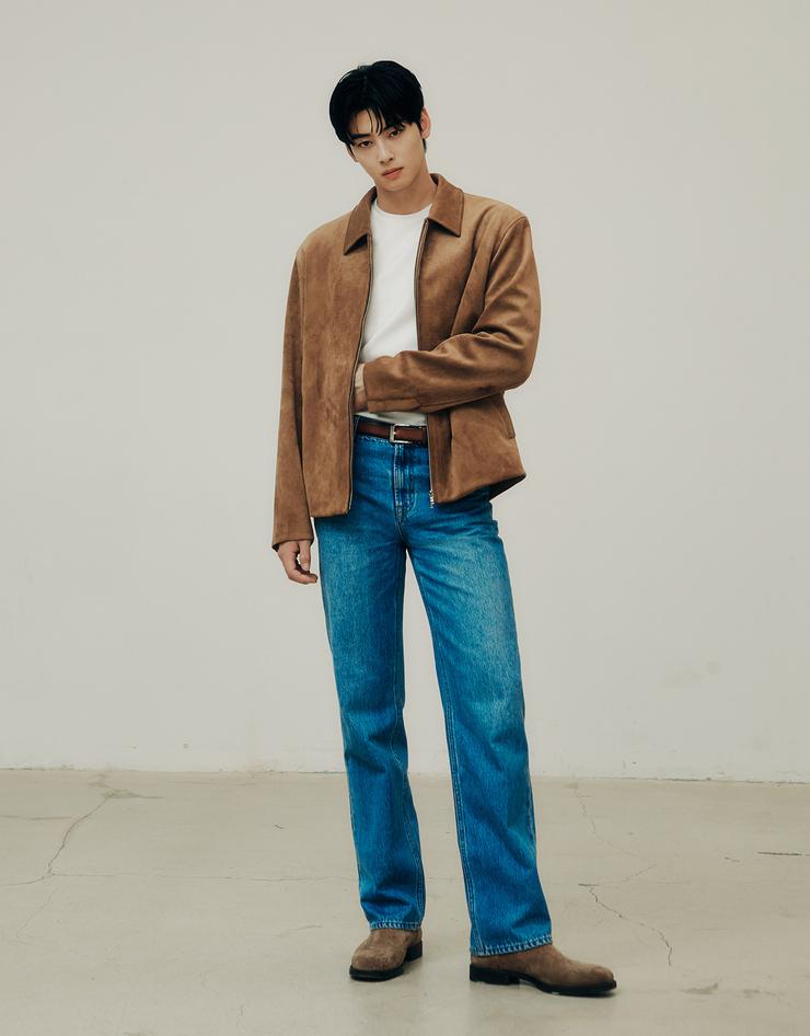 [차은우] 남자 스트레이트핏 청바지