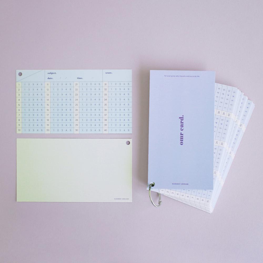 스터디 OMR 카드 / 오지선다 40문항 모의고사 오엠알 공시생