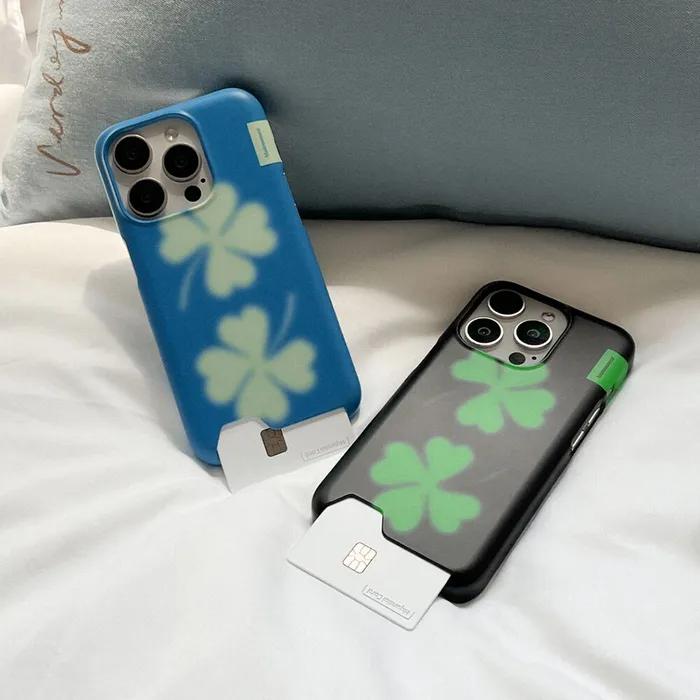 lucky clover 디자인 [카드수납 폰케이스]