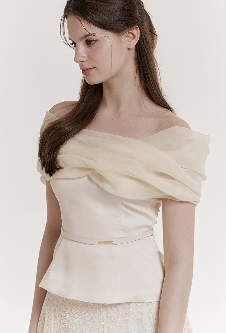Dayana Off-shoulder Blouse (Cream)