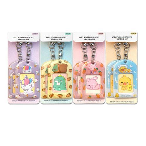포카홀더 2p세트 X 4개 아이돌 포토카드홀더 보관 투명 캐릭터 굿즈 가방키링 증사홀더