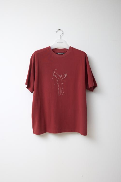 Angel Flash Man Tee 1/2 Bleached Red