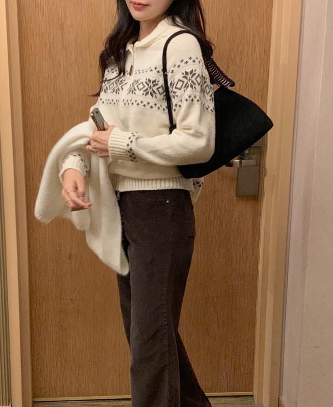 [🤍니트/가디건] 머스크 노르딕 가디건