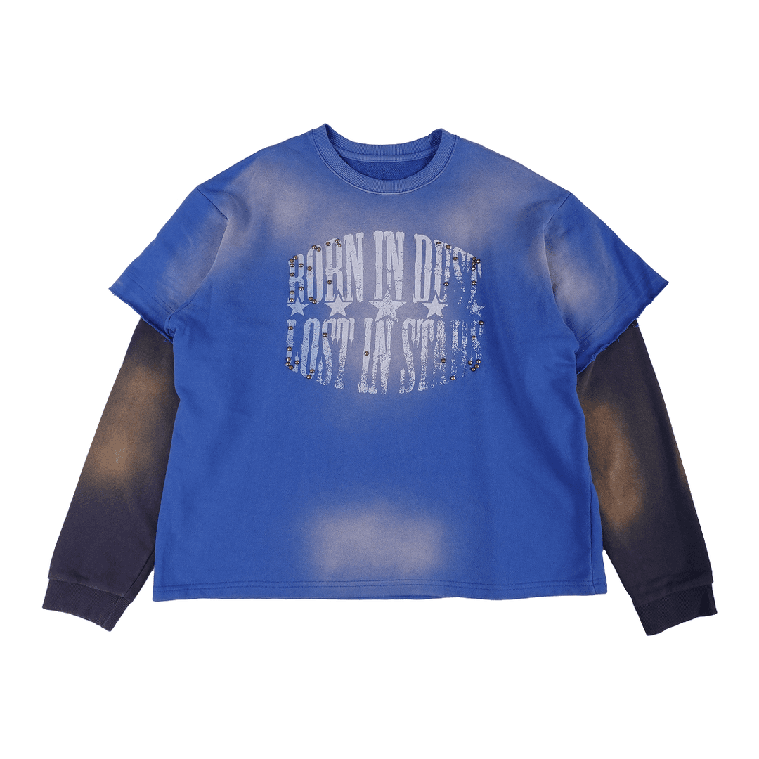 Lost In Stars Layered Sweatshirt Blue