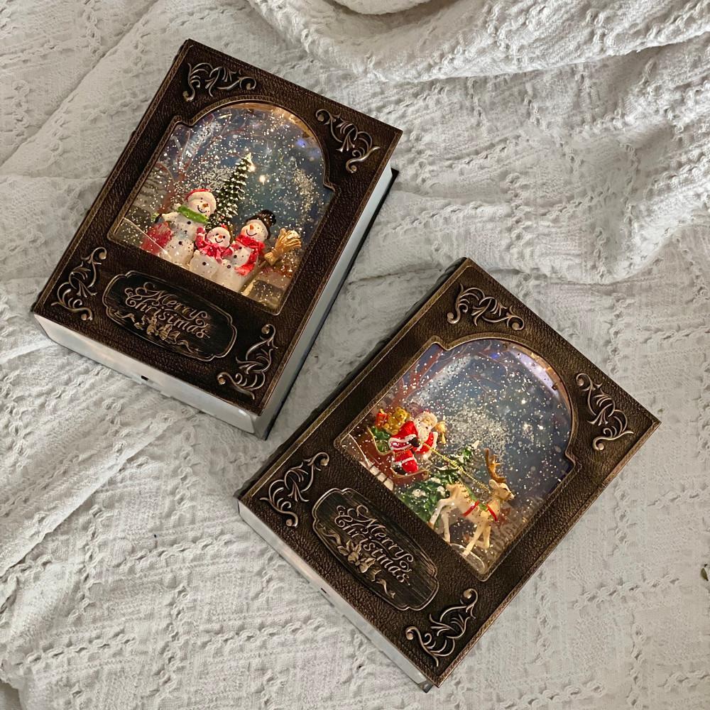 크리스마스 선물 마법 책 오르골 스노우볼 캠핑 무드등