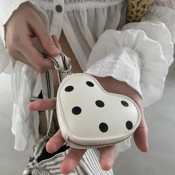 LONSLAN Heart Dot Print Hanging Zipper Waste Bag