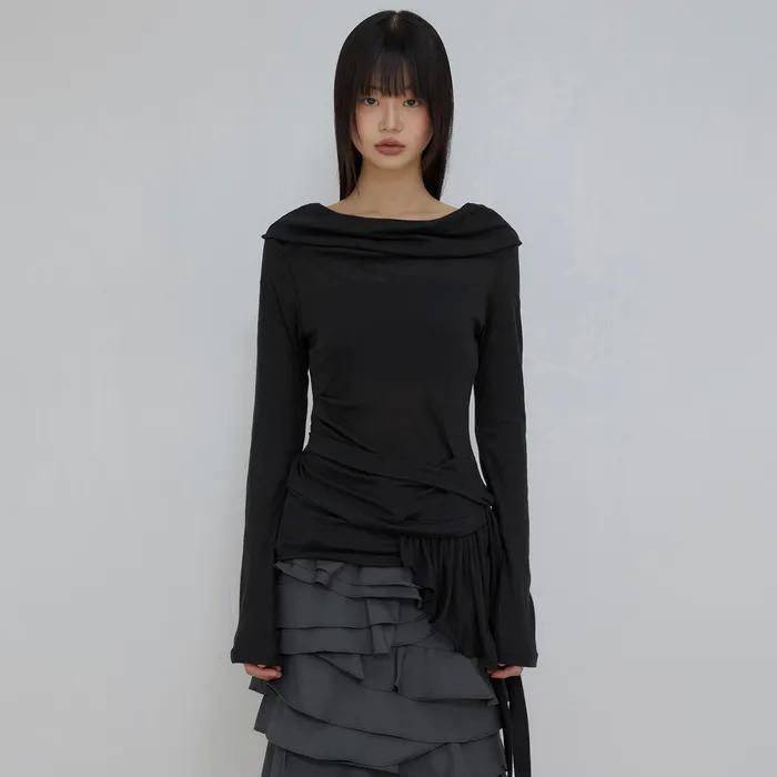 Faye Frill Long Sleeve (FL-160_Black)