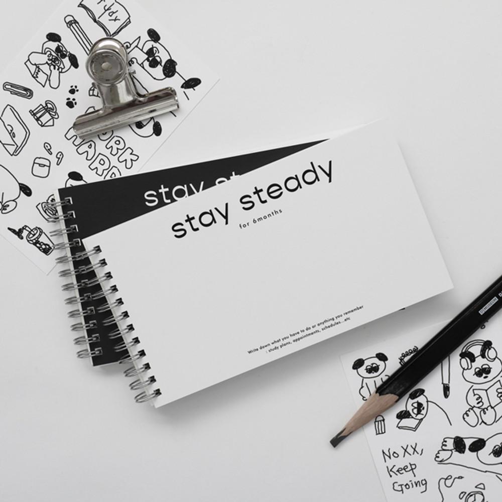 stay steady 스터디플래너 6개월 위클리 투두리스트 시험 공부