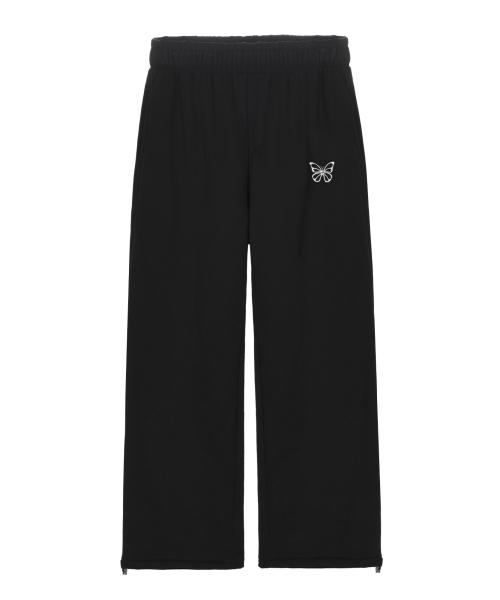 BUTTERFLY WARM COTTON SWEAT PANTS_BLACK