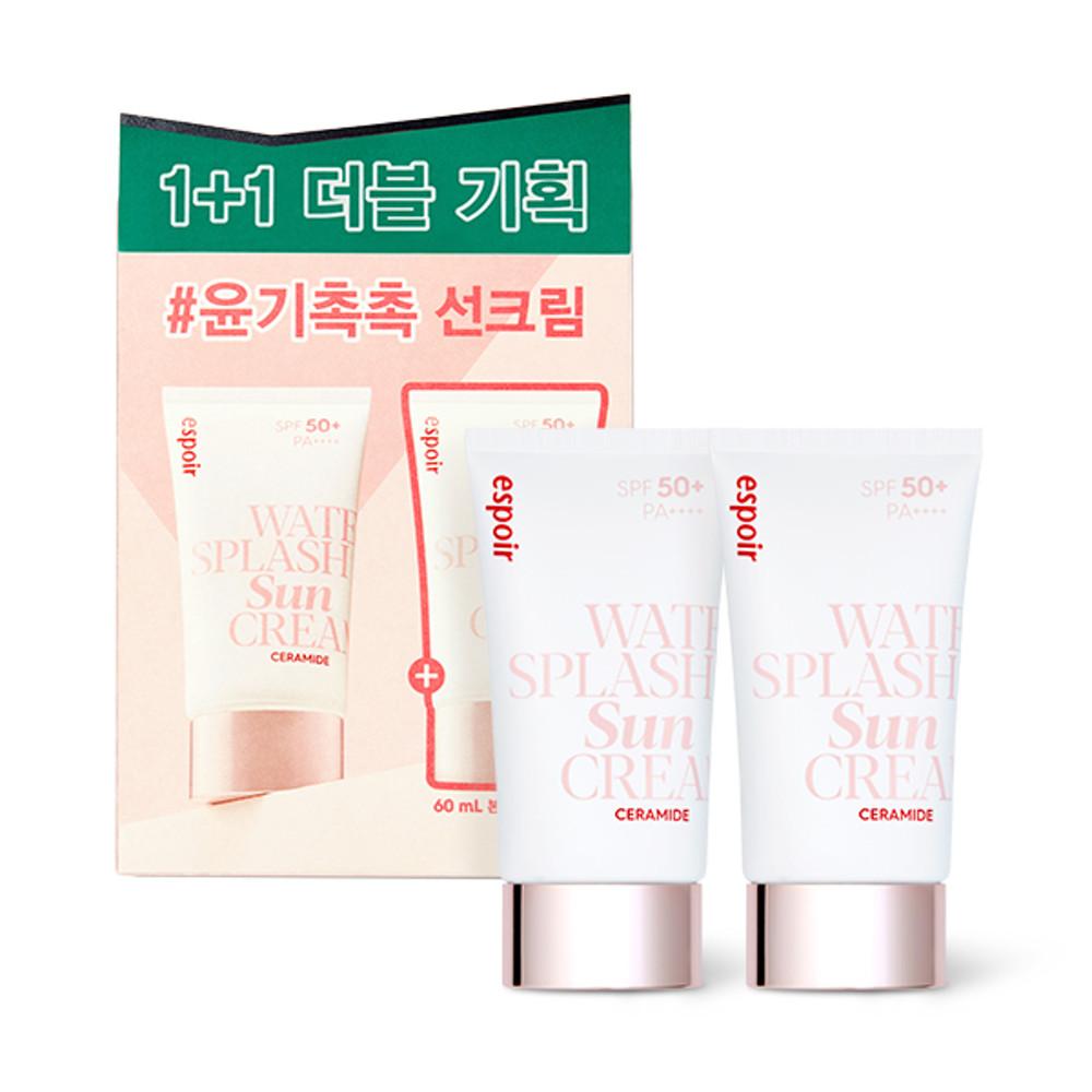 에스쁘아 워터 스플래쉬 선크림 세라마이드 60ml SPF50+ PA++++ 듀오(2개 SET)