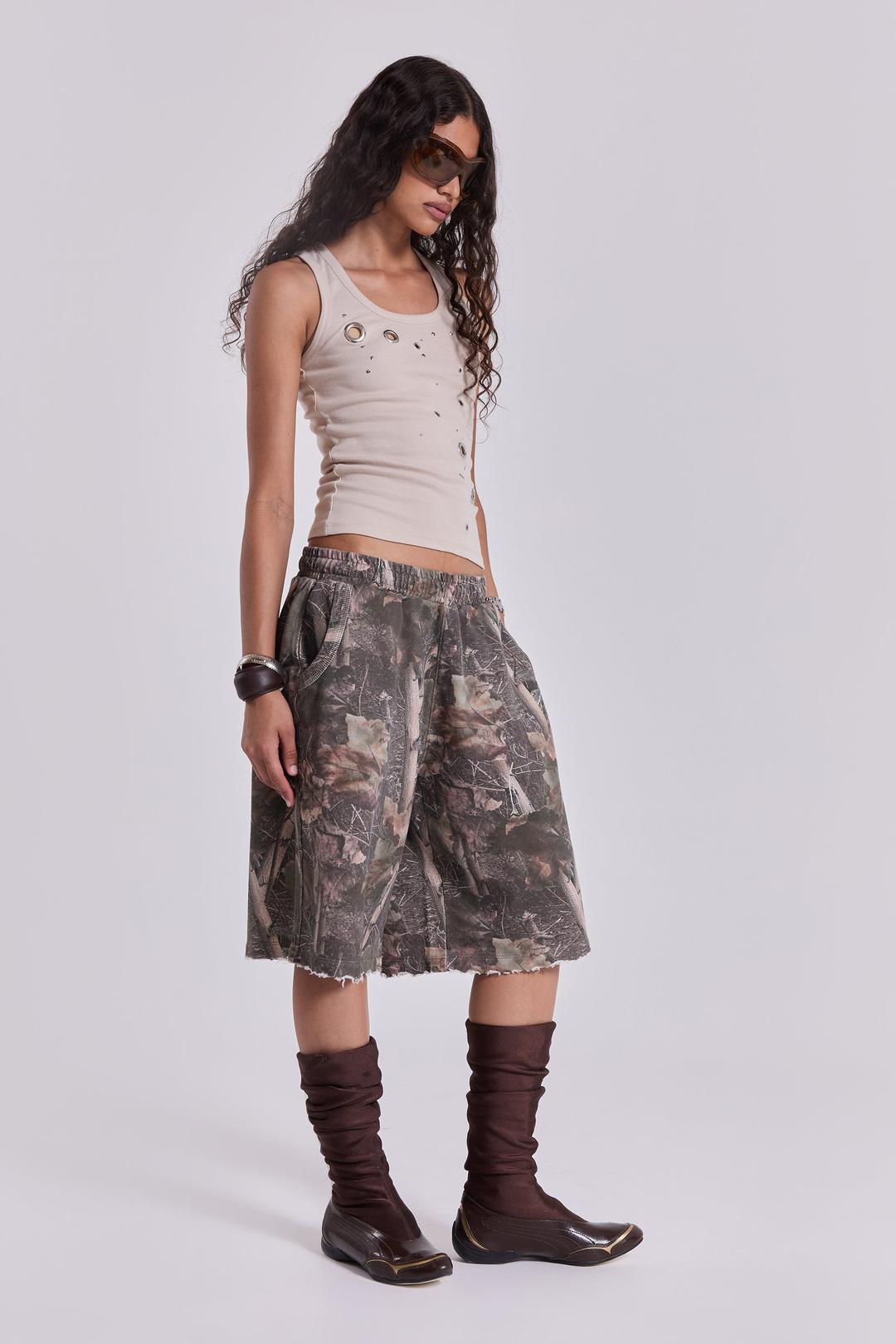 Woodland Camo Monster Jogger Shorts - XXS / Camo
