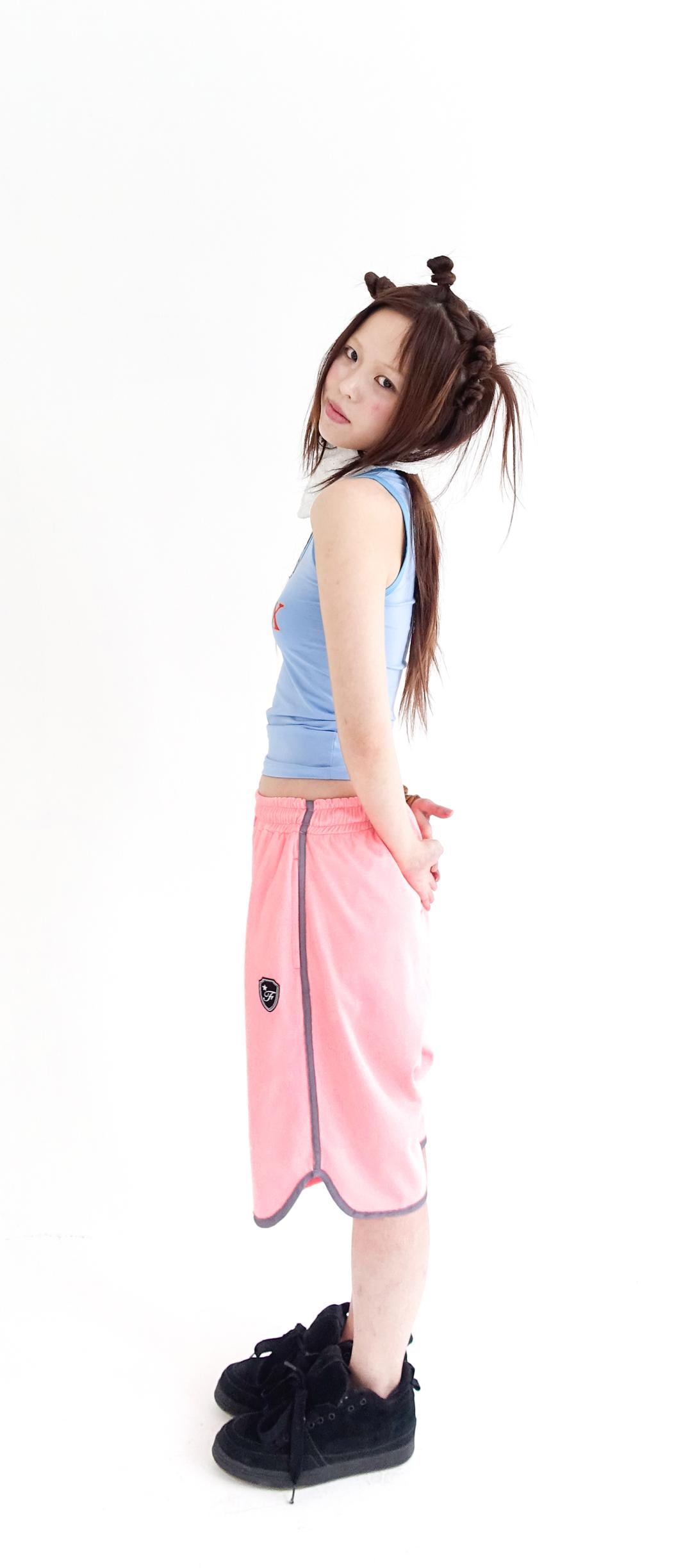 3차★[F.E.E.S] shining sporty boxer pants (neon pink)