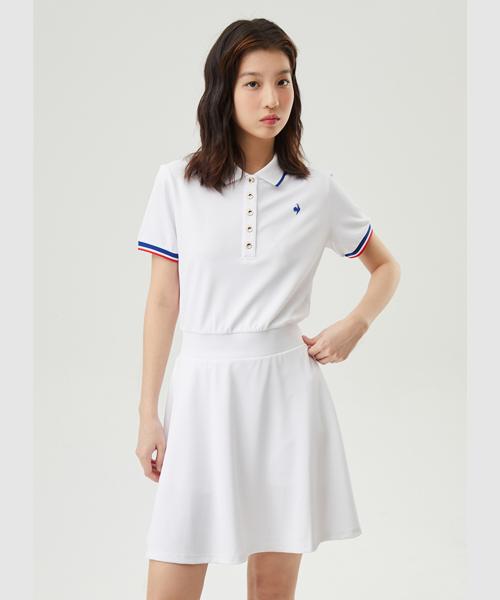 시그니처 폴로 원피스 화이트(QP122TOP31)