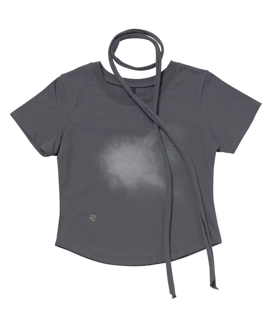 Vanish Tie Scarf T-Shirt (FL-114_Charcoal)