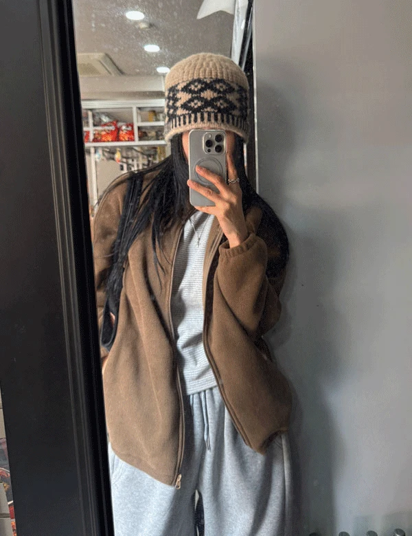 캠크루 플리스 집업