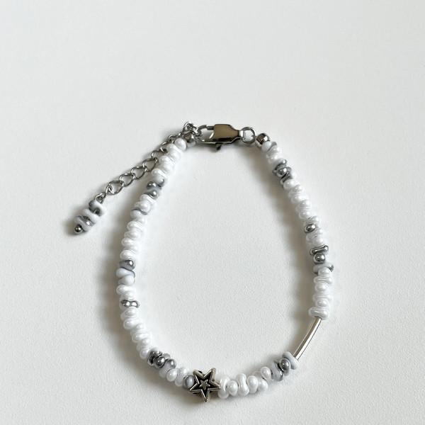 pebble silver bar bracelet