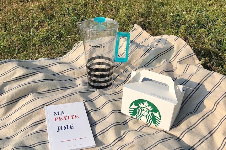 햄프린넨 스트라이프 대형 피크닉매트-네이비