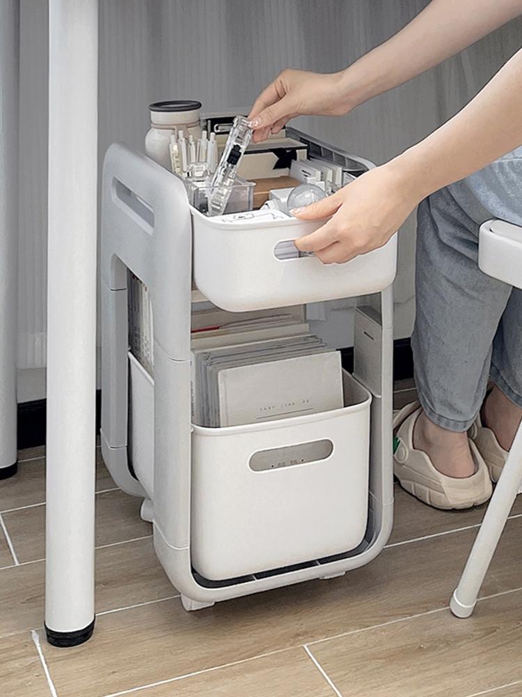 루시아이 라운드 엣지 2단 수납함 다용도 보관함 트롤리 3types