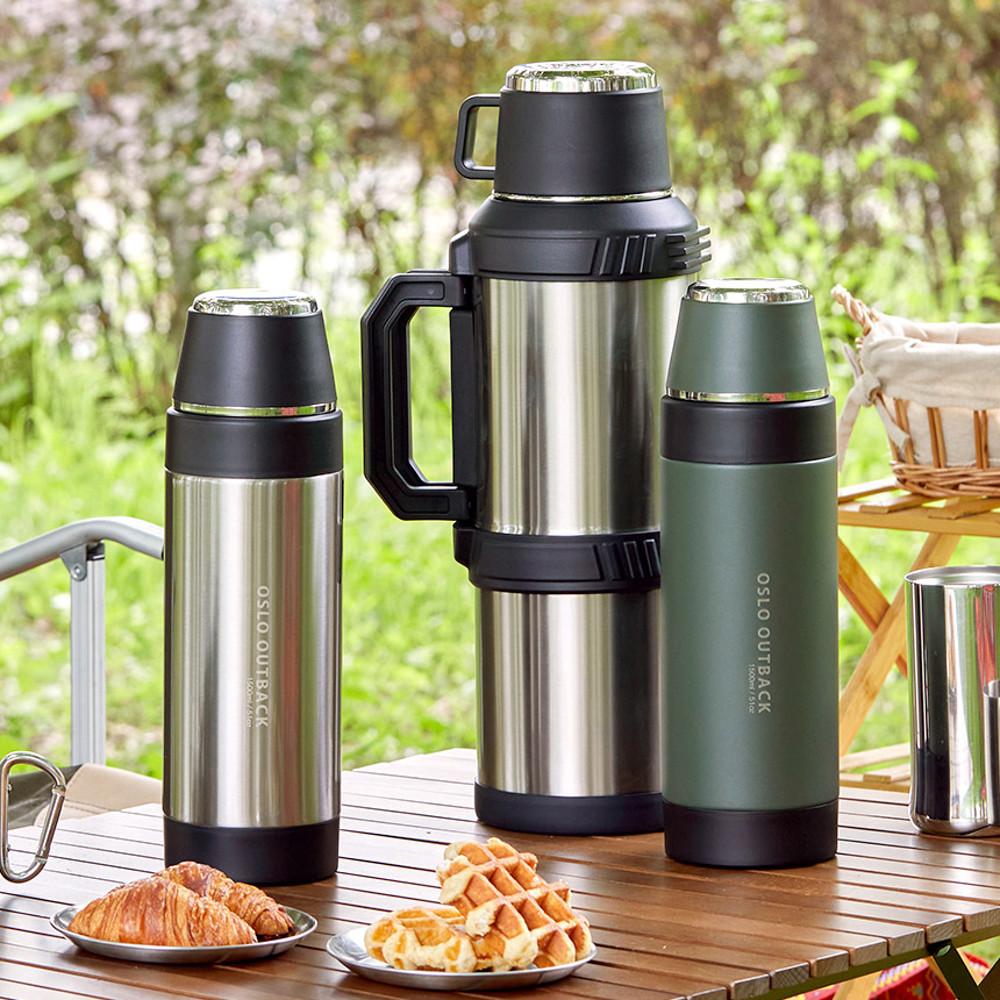 대용량 스텐 마호병 보온보냉 원터치 대형 캠핑 낚시 물통 4L 1.5L