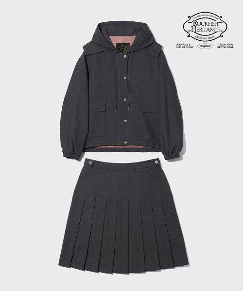 SAILOR BLOUSON SKIRT SET UP - GREY