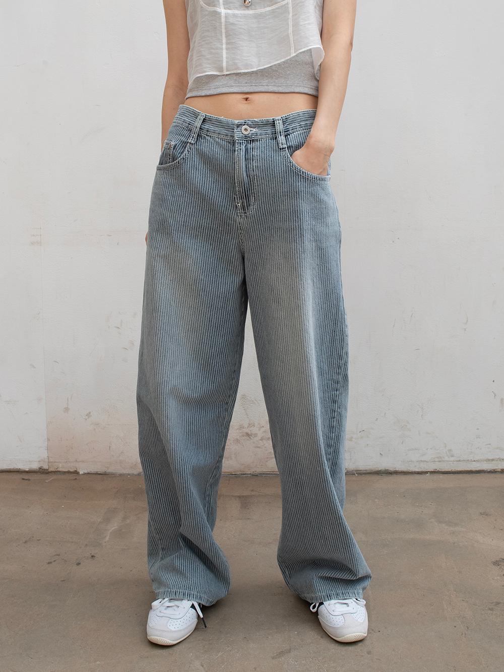 STRIPE DENIM PANTS (2COLORS)