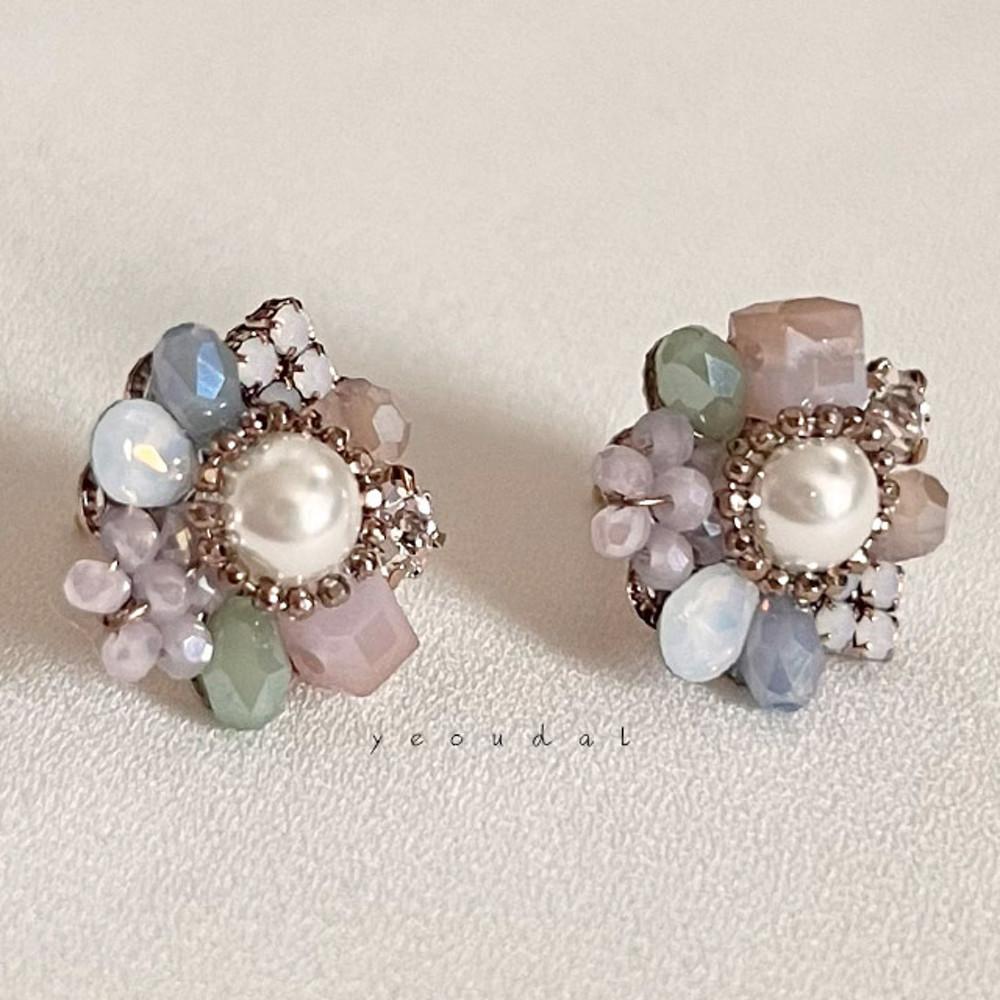 파스텔화환귀걸이