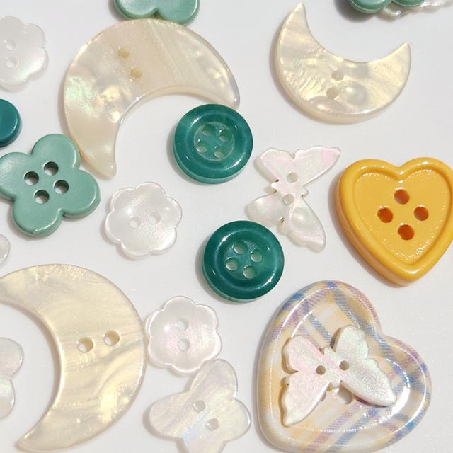 빈티지 그린 단추 diy