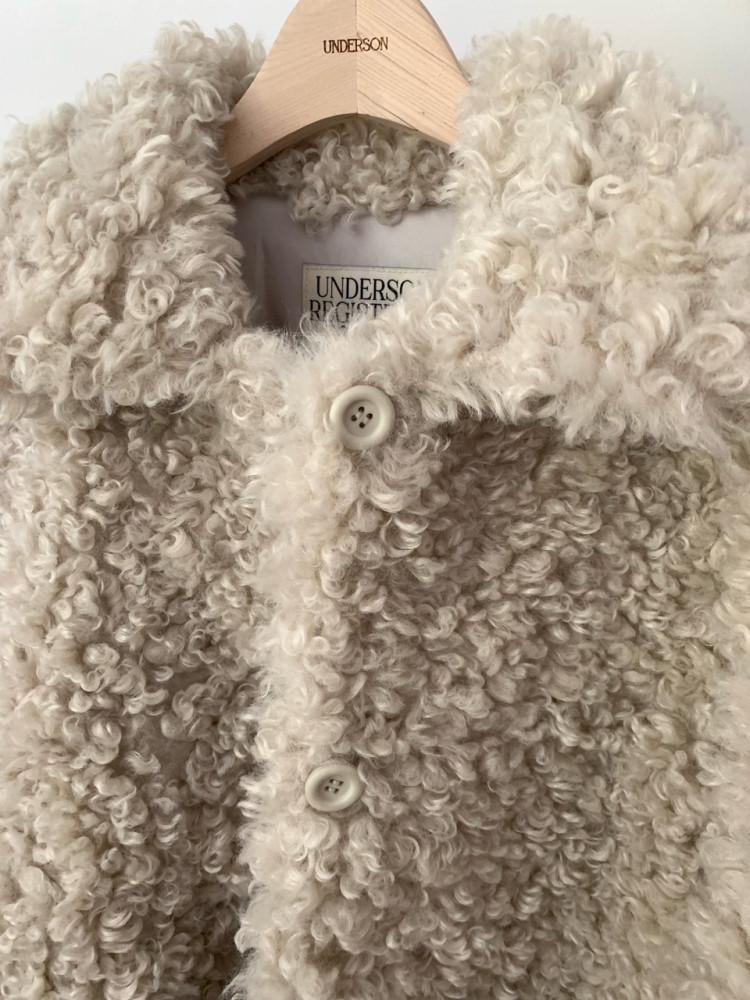 아이당일SALE / Underson 언더슨 램퍼 자켓 퍼 뽀글이 무스탕 카라 연말룩 데일리룩 2color