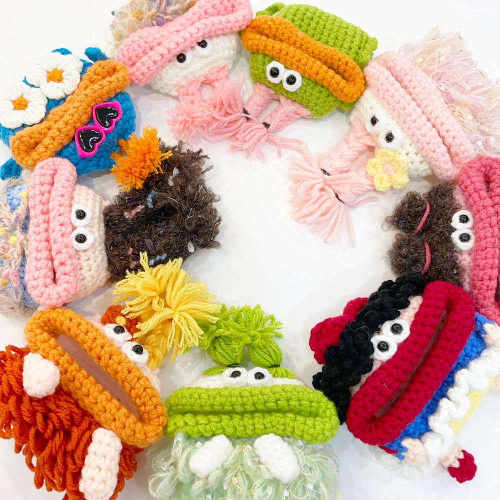 KKAERON CROCHET PRO CASE 깨롱이 에어팟 프로 뜨개 니트 케이스