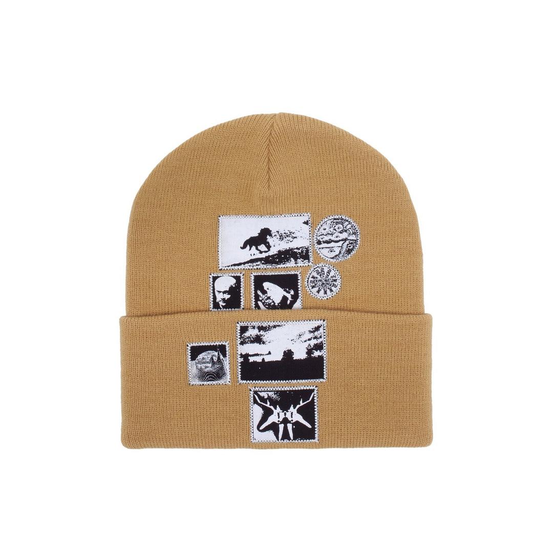 Fucking Awesome Spider Patch beanie, tan