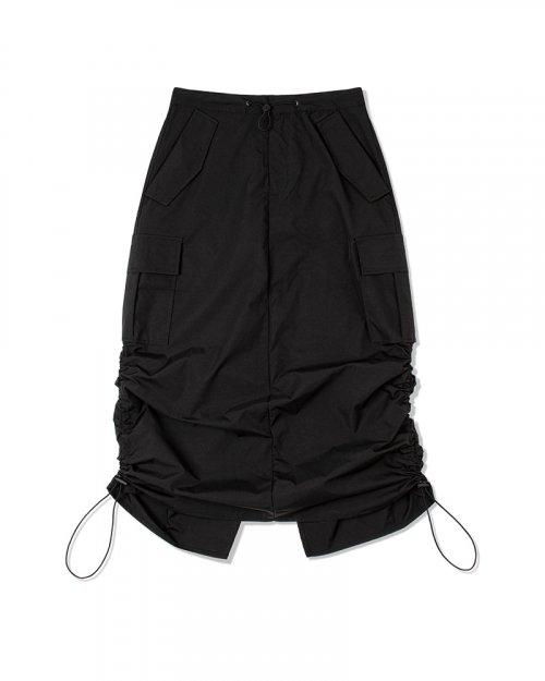 모아(MOAA)  셔링 카고 맥시 스커트 (BLACK) - 사이즈 & 후기 | 무신사