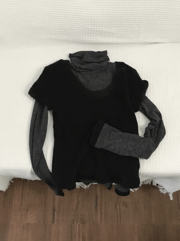 [레이어드set] 듀오 목폴라 연말룩