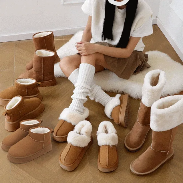⚡당일출고⚡따뜻한🔥 통굽 양털부츠 털부츠 털신 털신발 퍼부츠 슬리퍼 실내화 숏 미들 롱 겨울 윈터 신발 어그 어그슬리퍼 L-12110/12114/12121/11379/12108/11664