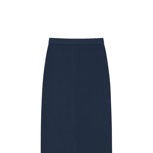 SLIM KNIT LONG SKIRT (NAVY)