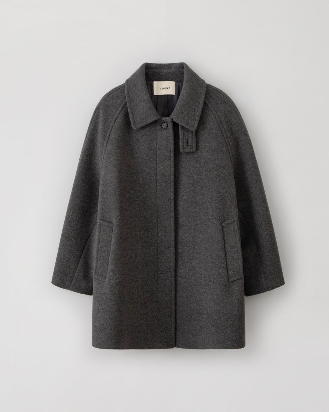 Dover 도버 클래식 하프 코트 - warm charcoal