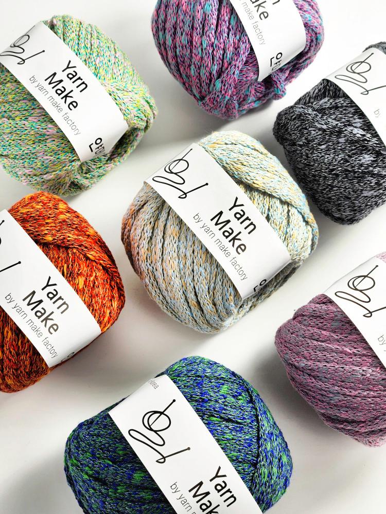 포인티지 굵은실 그라데이션 필트위스트 마크라메실 초보 동백이 가방 두꺼운 뜨개실 얀스케치