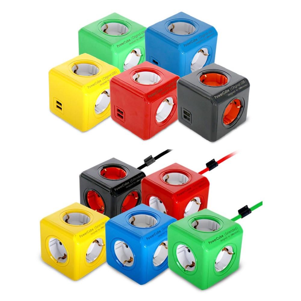 파워큐브 디자인 멀티탭 USB 4구 5구 멀티 여행용 캠핑용 멀티탭 콘센트