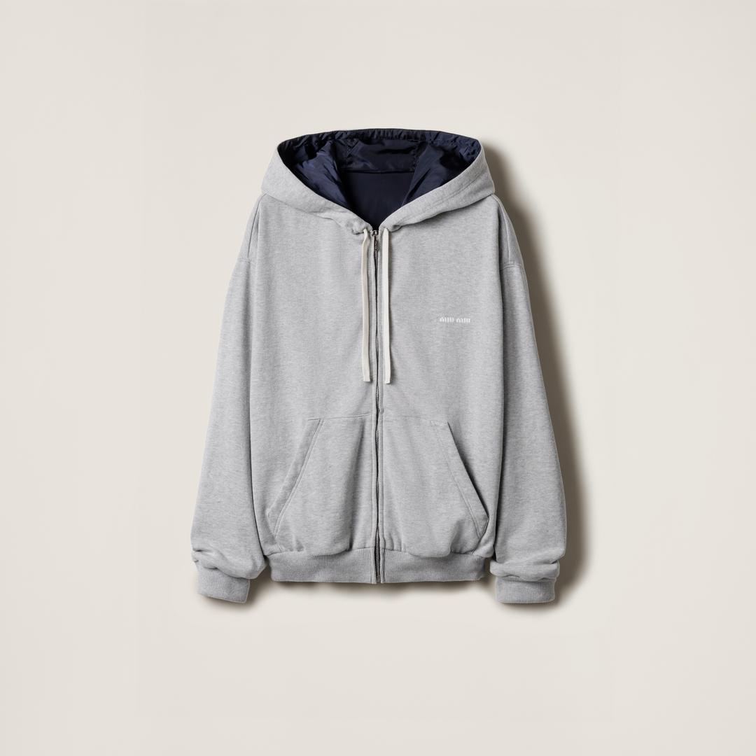 저지 및 테크니컬 퐁제 블루종 재킷