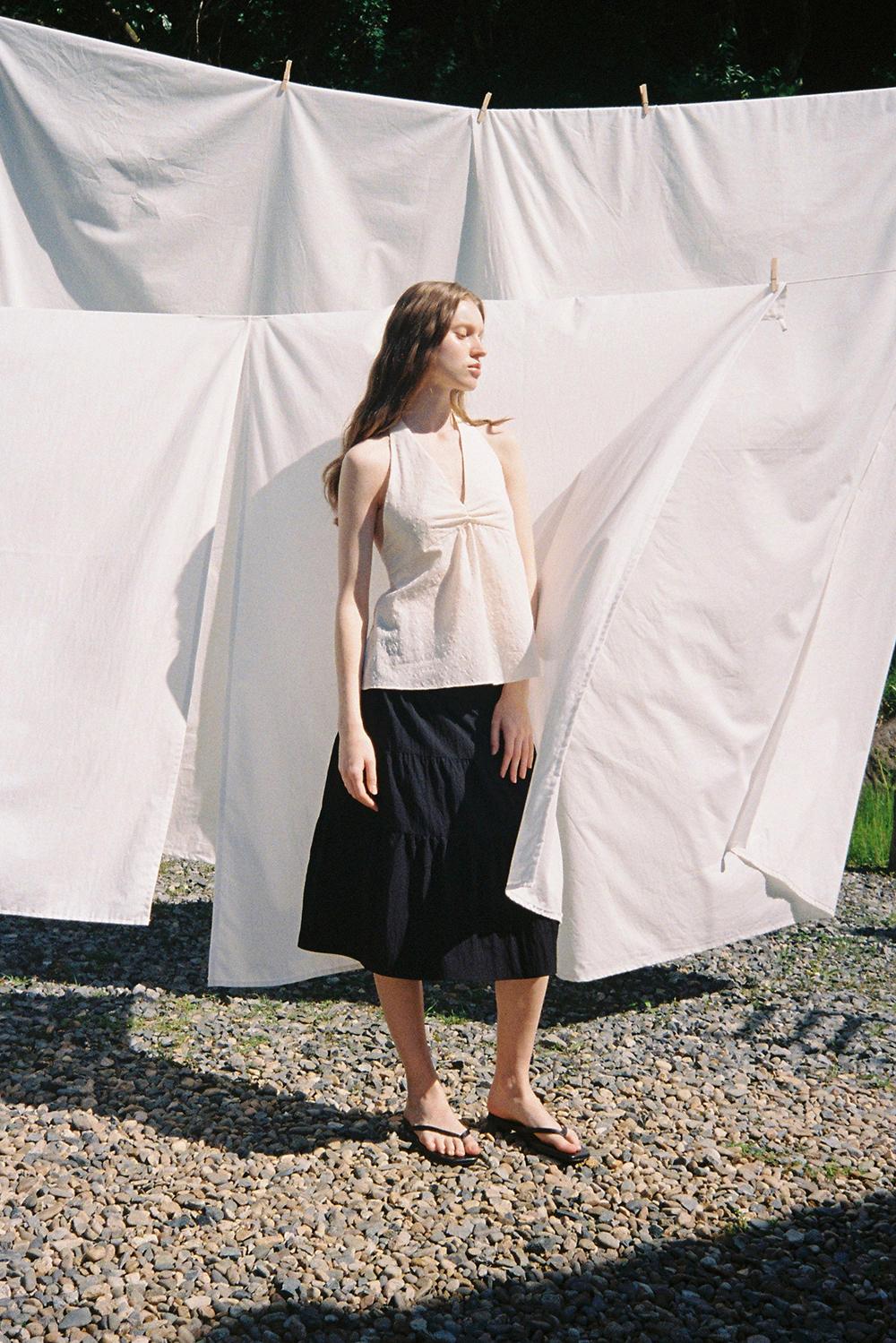 [2nd] Sylvie Tiered Skirt (black)