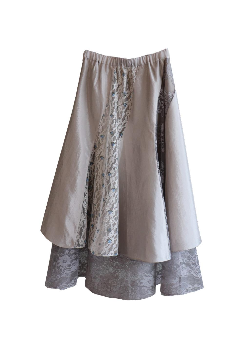 Antique lace skirt (Gray)
