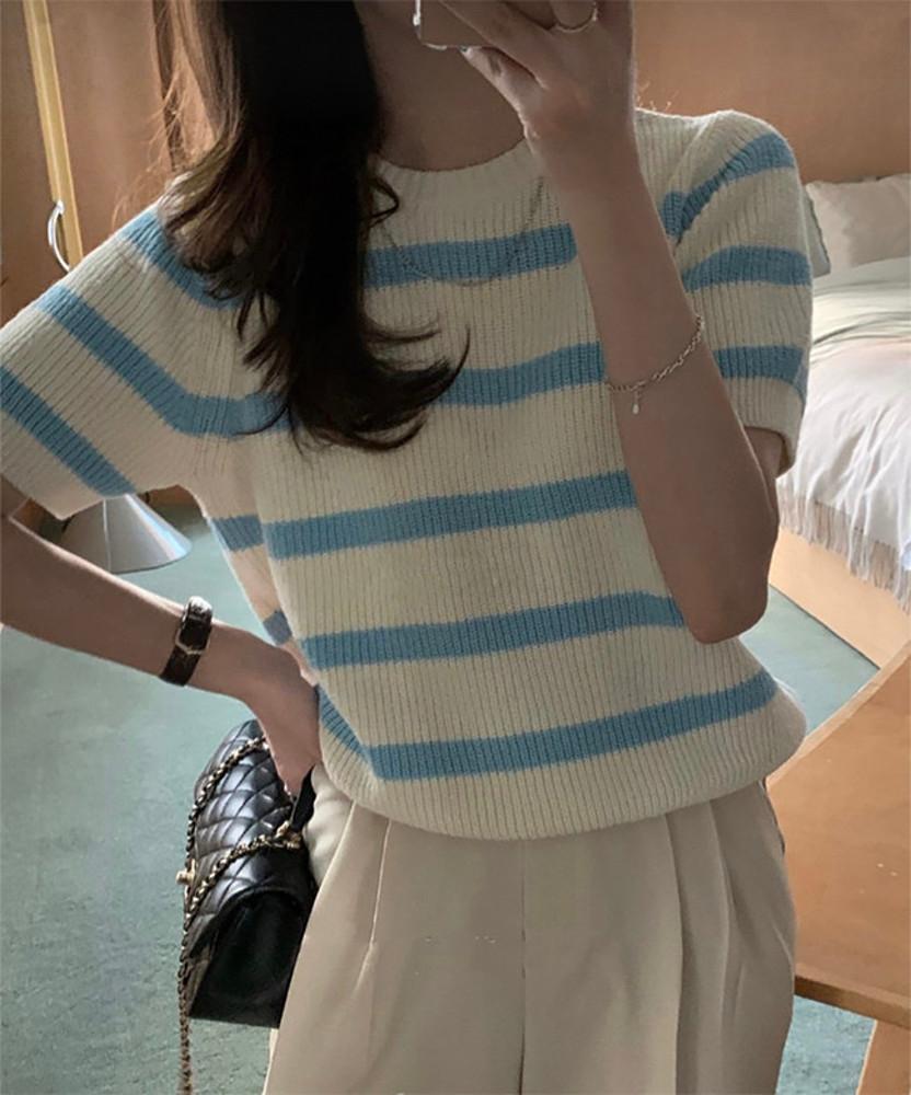 소라당일 PYT 포토 단가라 린넨 니트 프리티영띵 3color