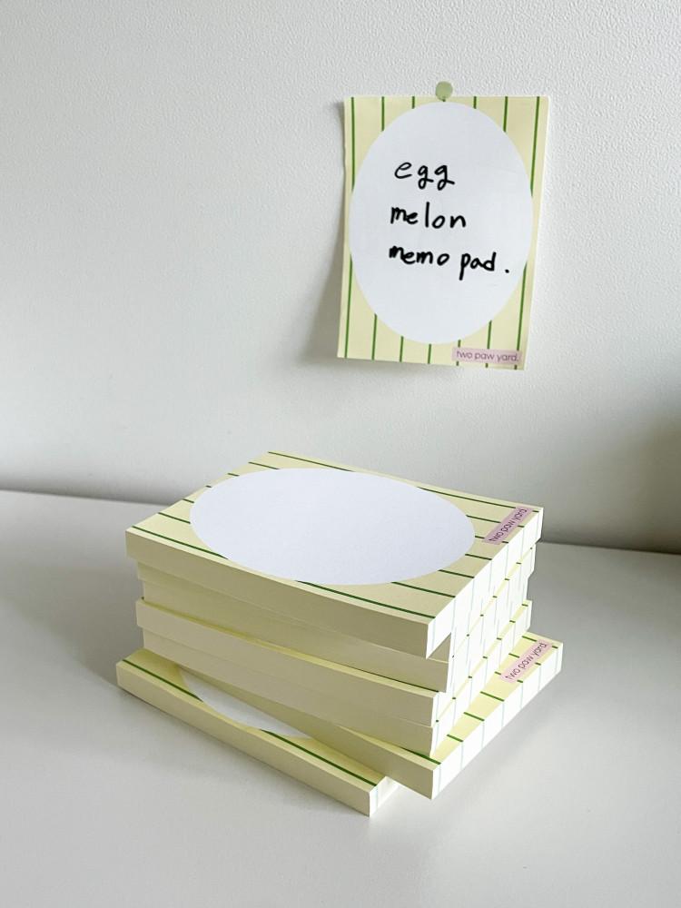 egg melon memo pad / 떡메모지