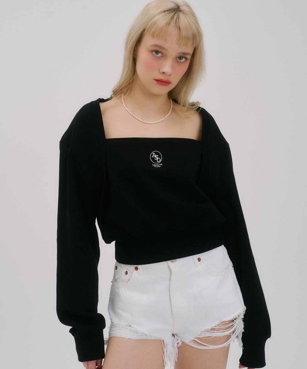 볼레로 레이어드 스웻셔츠 블랙/멜란지그레이/화이트그레이